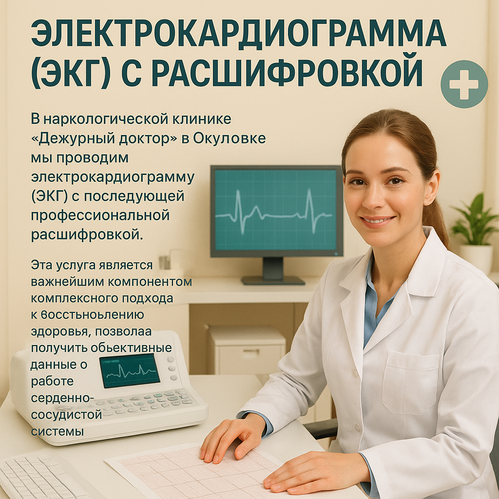 Электрокардиограмма (ЭКГ) с расшифровкой